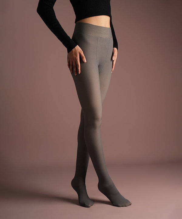 Sheer Fur Stockings Grey