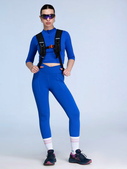 Cobalt Silhouette Zip Top