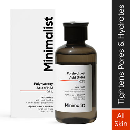 Minimalist Polyhydroxy Acid (PHA) 03% Face Toner 150ml