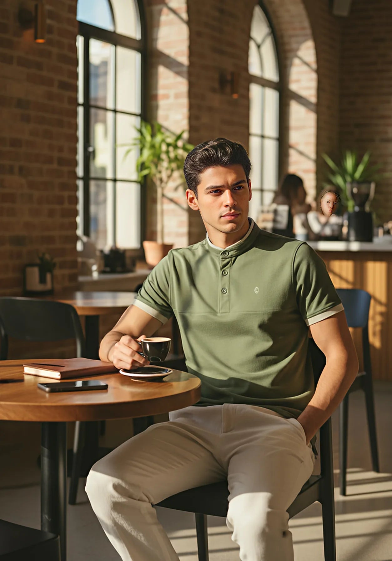 Spear Point Collar Poloshirt