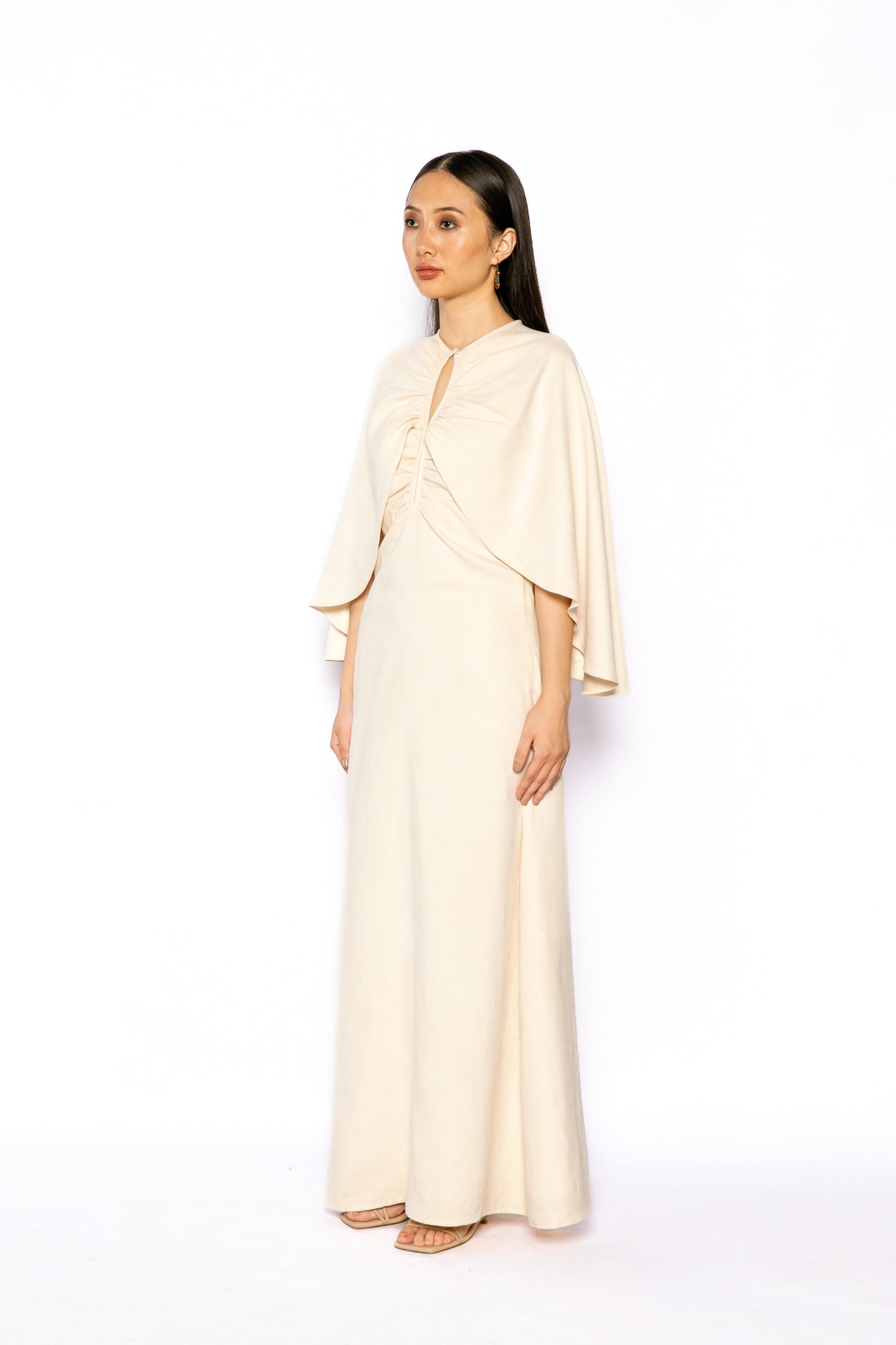 Contemponari-Lotus Dress-White