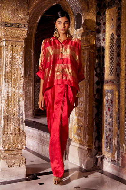 ASYMMETRIC DRAPE SKIRT