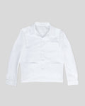 Bare Brown Linen Shacket - White