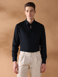 Black Regular Fit Solid Formal Shirt for Men (CROCE)