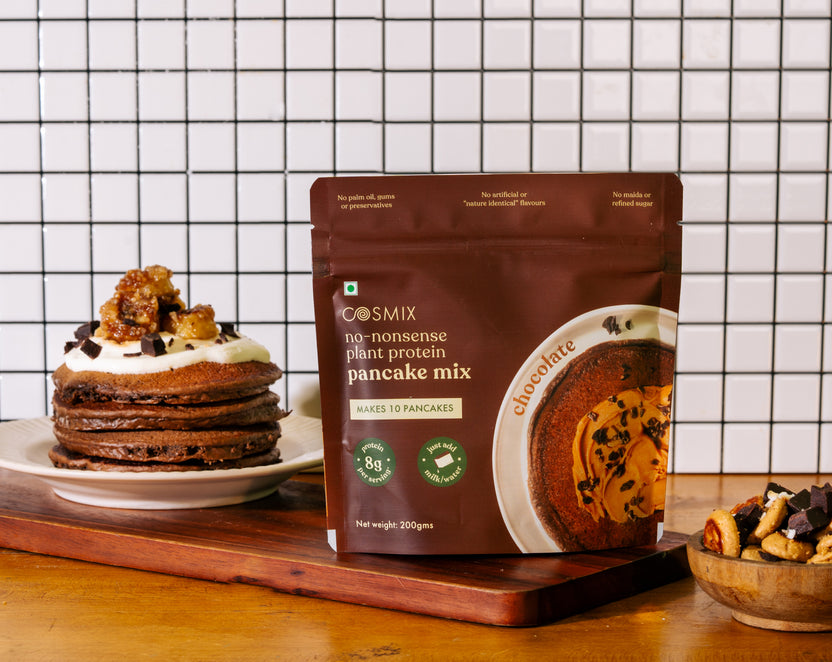 Cosmix No-Nonsense Plant Protein Pancakes - Chocolate Cake Brown | COSMIX at Broadway