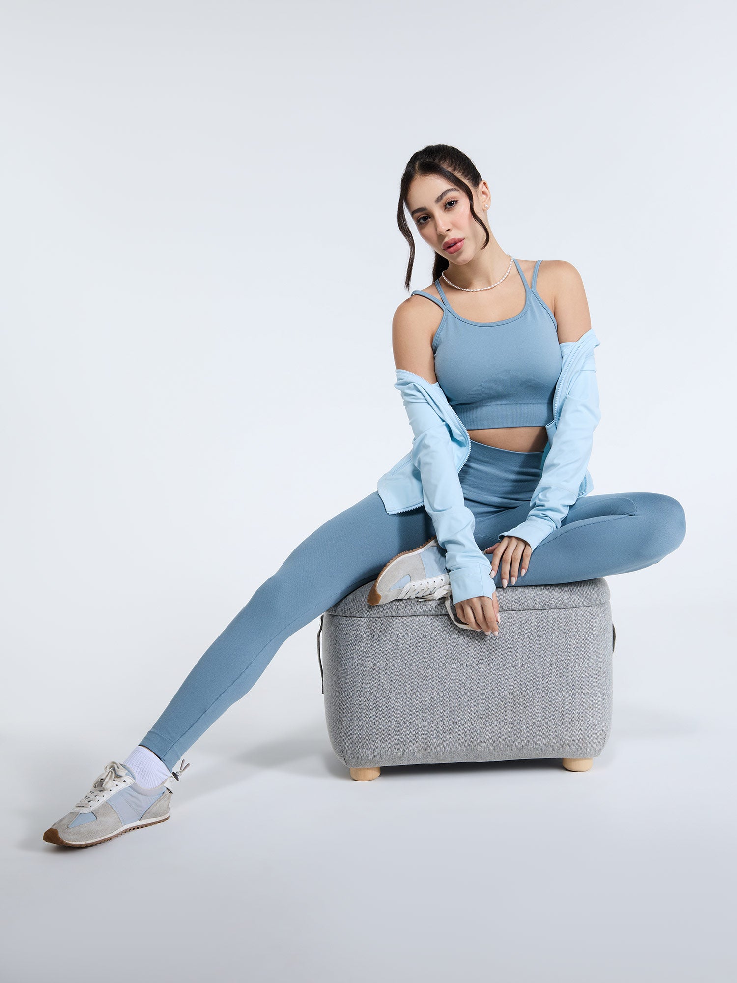 Blue Sky-Rise Leggings | Cava at Broadway