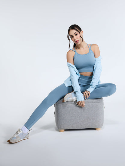 Blue Sky-Rise Leggings