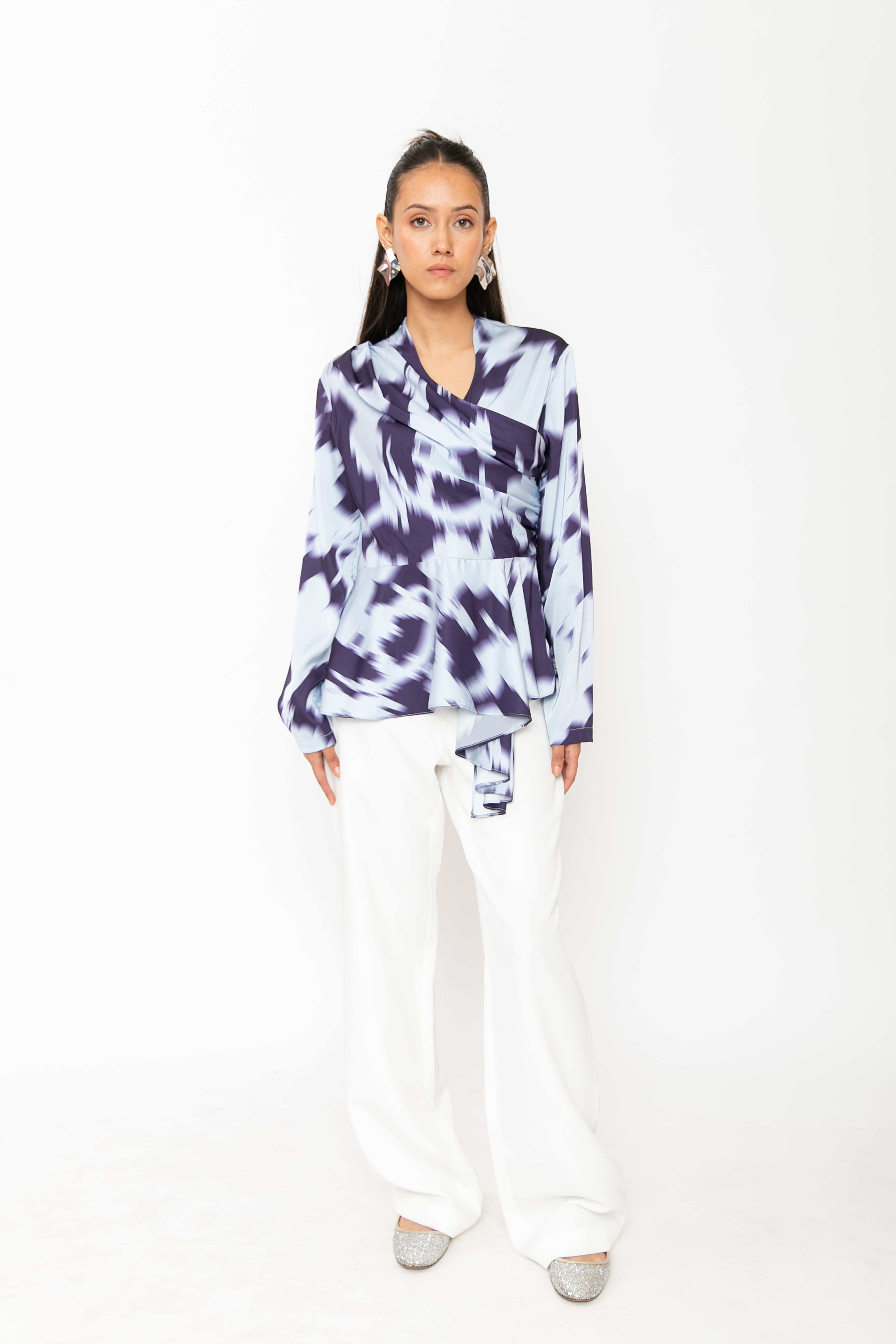 Contemponari-Magnolia Top-Blue | Contemponari at Broadway