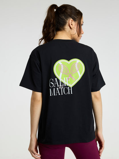 Black Love All Oversized Printed Tee - Women