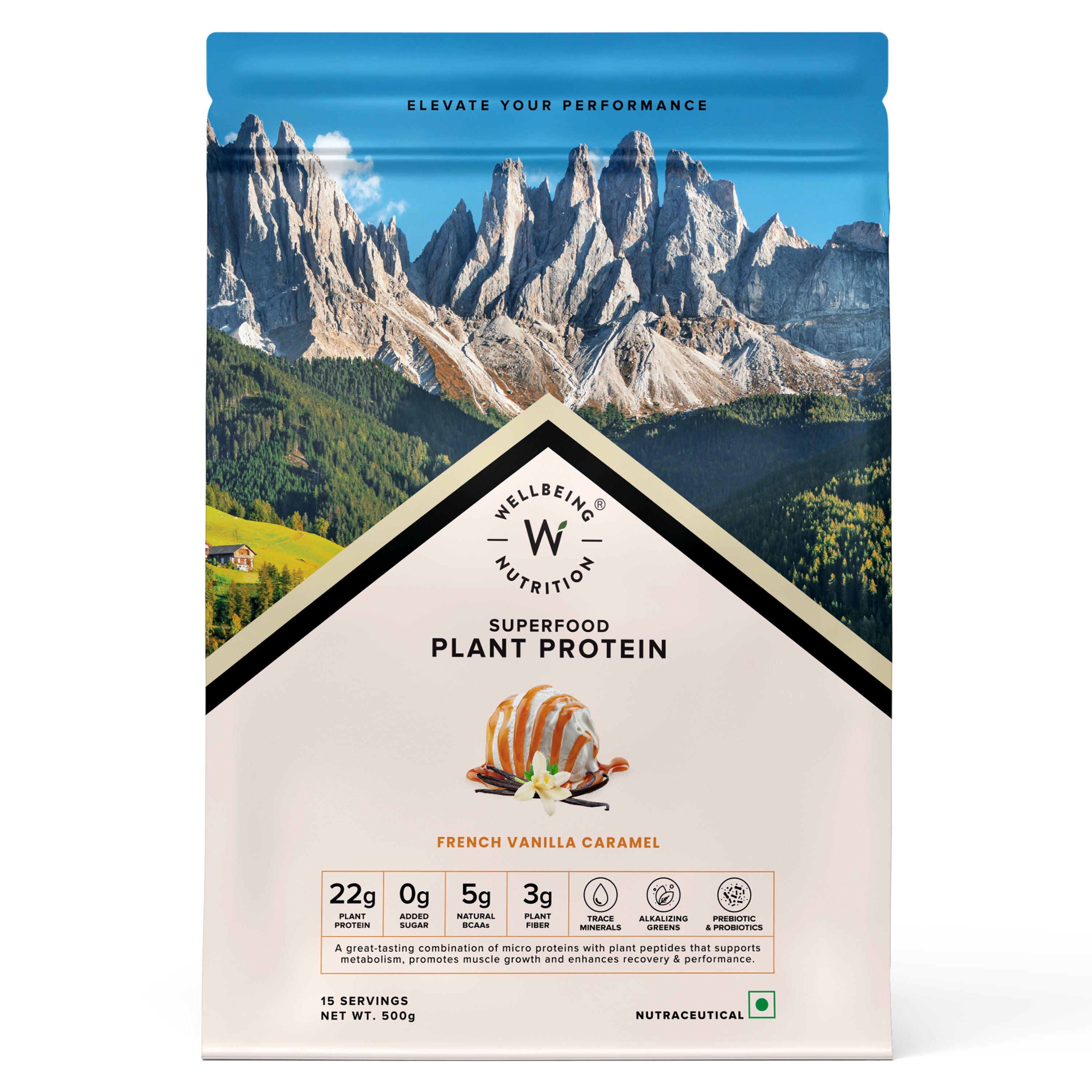 Plant Protein Superfood Vanilla (500Grm) | Wellbeing Nutrition at Broadway