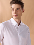 White Regular Fit Checked Formal Shirt for Men (CASSA)