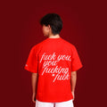 fuck. - korean oversized tshirt Red | sorta at Broadway