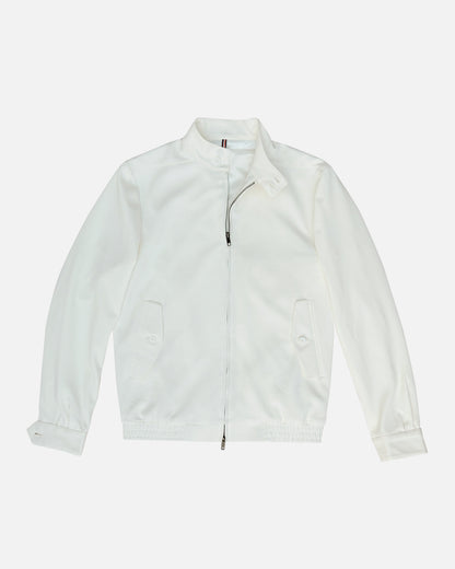 Bare Brown Slim Fit Knit Bomber Jacket - Off White