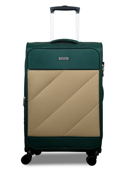 Carriall Slash Medium Size Green Check-in Luggage