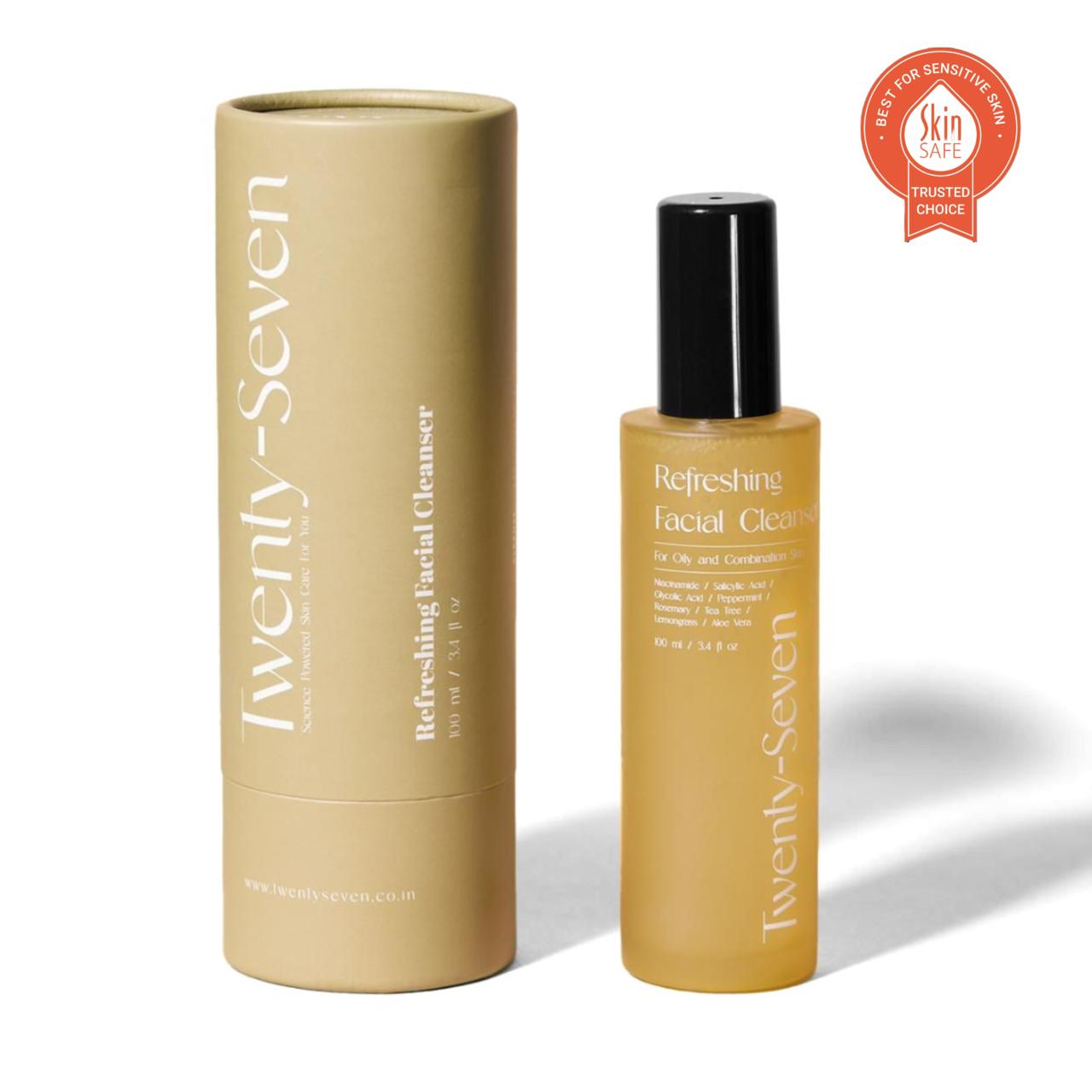 Refreshing Facial Cleanser with Niacinamide, Glycolic Acid (AHA) and Salicylic Acid (BHA) - 100ml