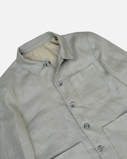 Bare Brown Linen Shacket - Olive