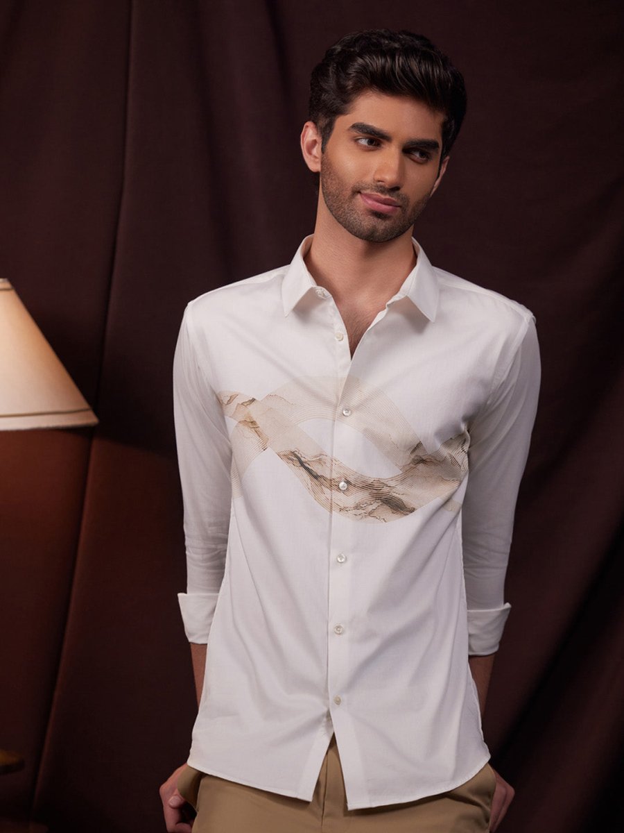 Wave Print Party Shirt - Luminous