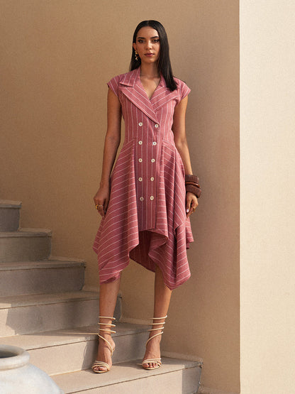 Sandstone Stripe Midi Dress