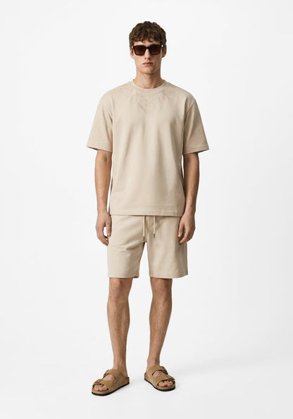 The Coast Embroidered Shorts Beige