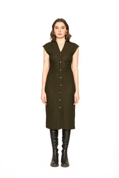 Contemponari-Ursa Dress-Green