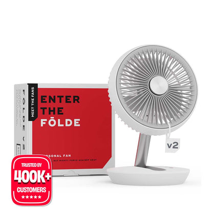 FOLDE v2 | All Day Wireless Rechargeable Folding Fan