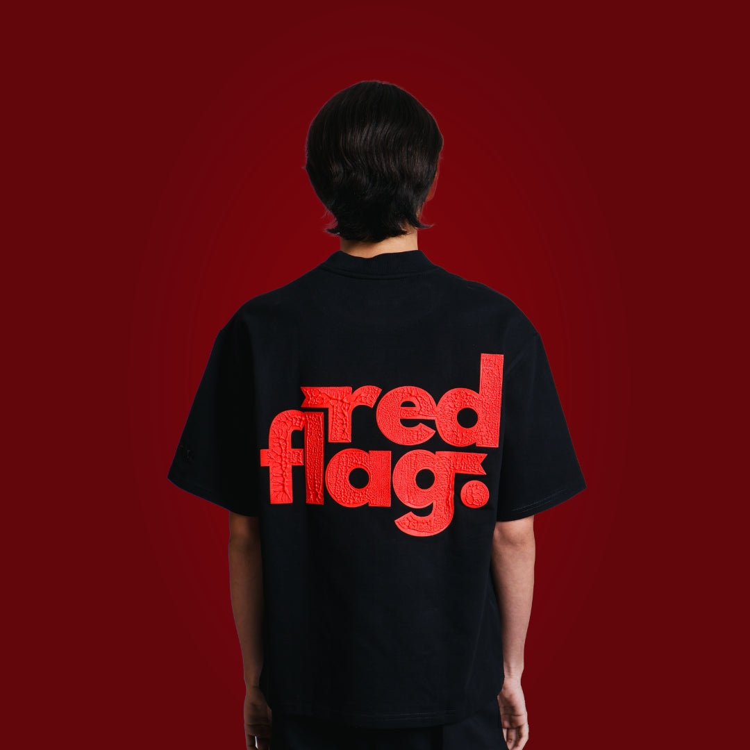red flag. - korean oversized tshirt | sorta at Broadway