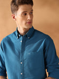 Teal Regular Fit Solid Casual Shirt for Men (BENAR)