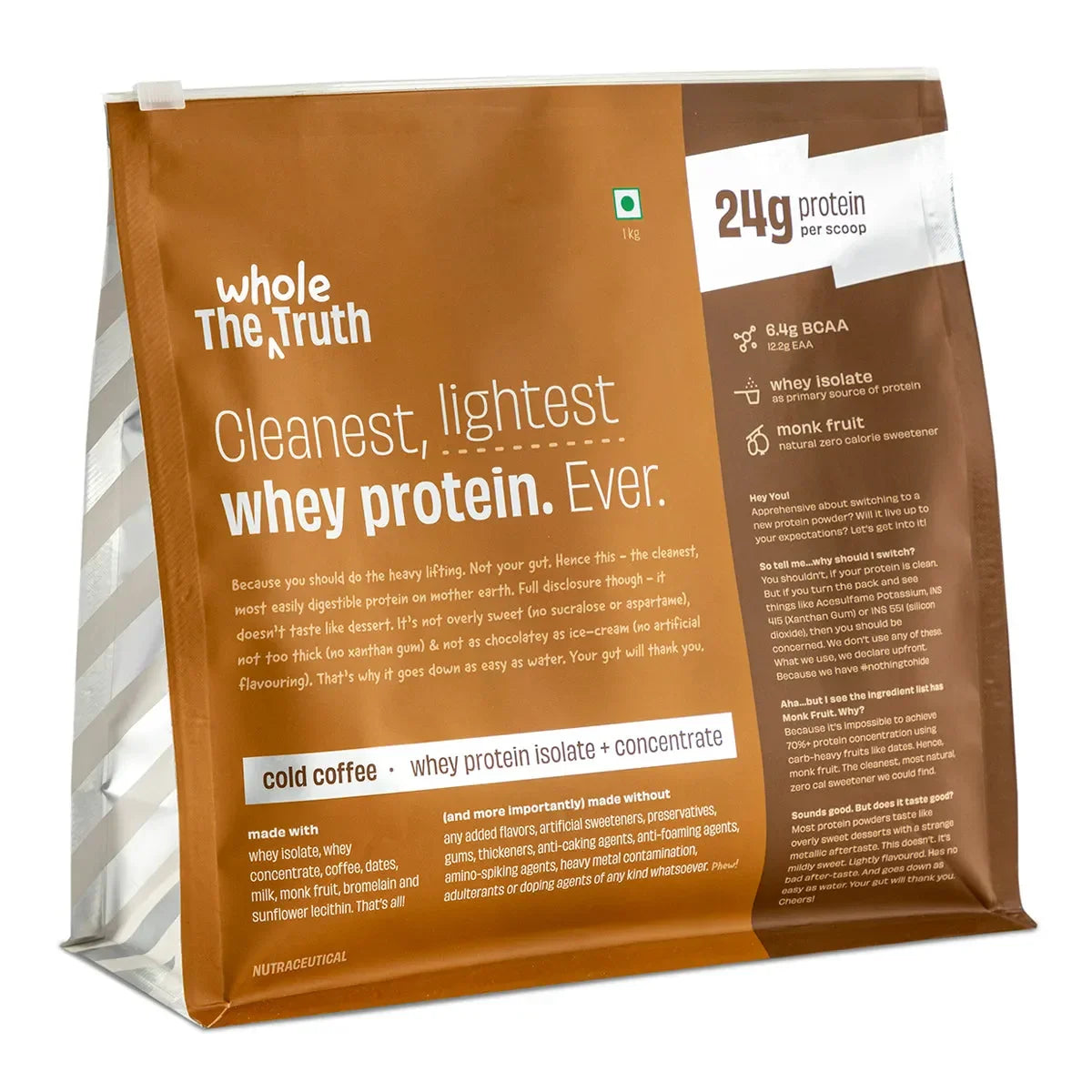 The Whole Truth 24g Whey Protein Isolate + Concentrate - 1kg | The Whole Truth Foods at Broadway