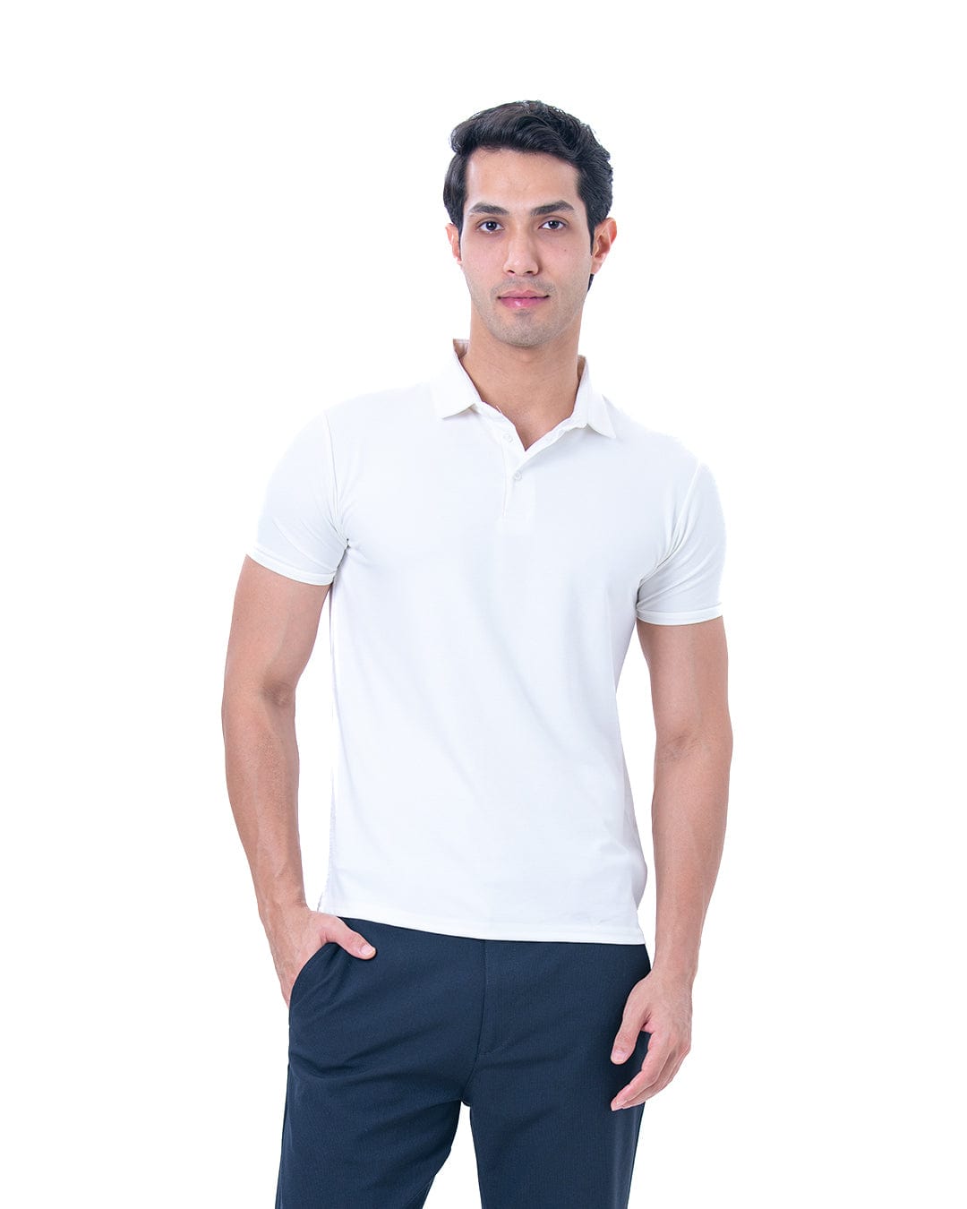 Cardinal Polo Twill- Pearl White