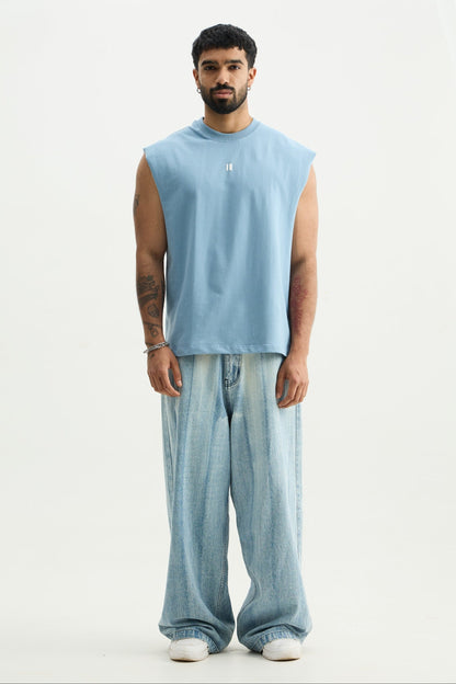 Chapter2Drip Blue solid vest â€” view 2