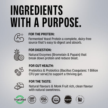 Chocolate Fermented Yeast Protein - 1Kg Jar