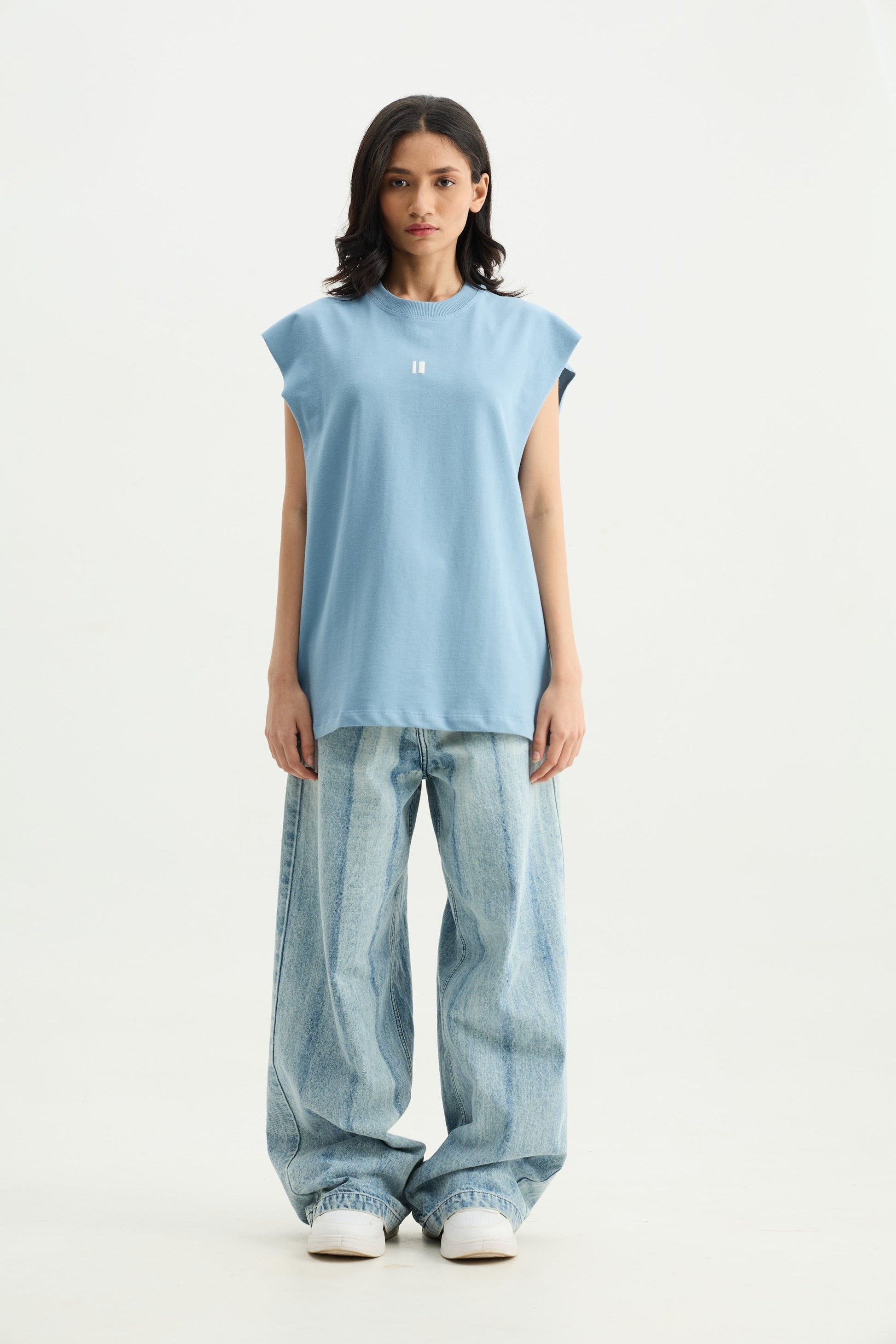 Chapter2Drip Blue solid vest â€” view 4