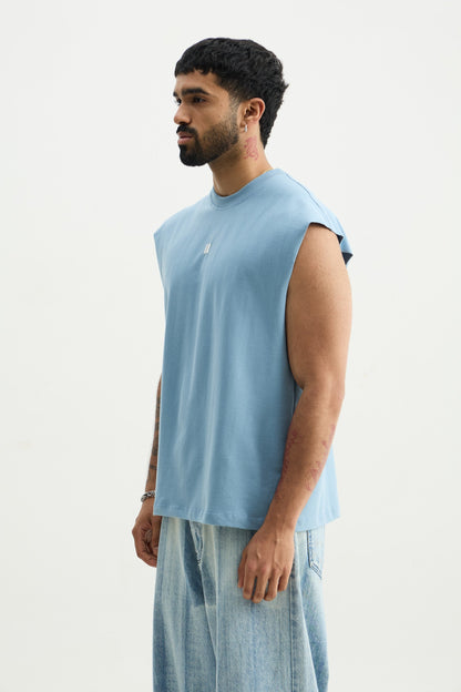 Chapter2Drip Blue solid vest â€” view 6