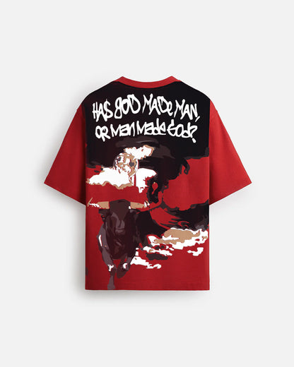 1sfaith  Bloodred Oversize Tee | Esthreall at Broadway