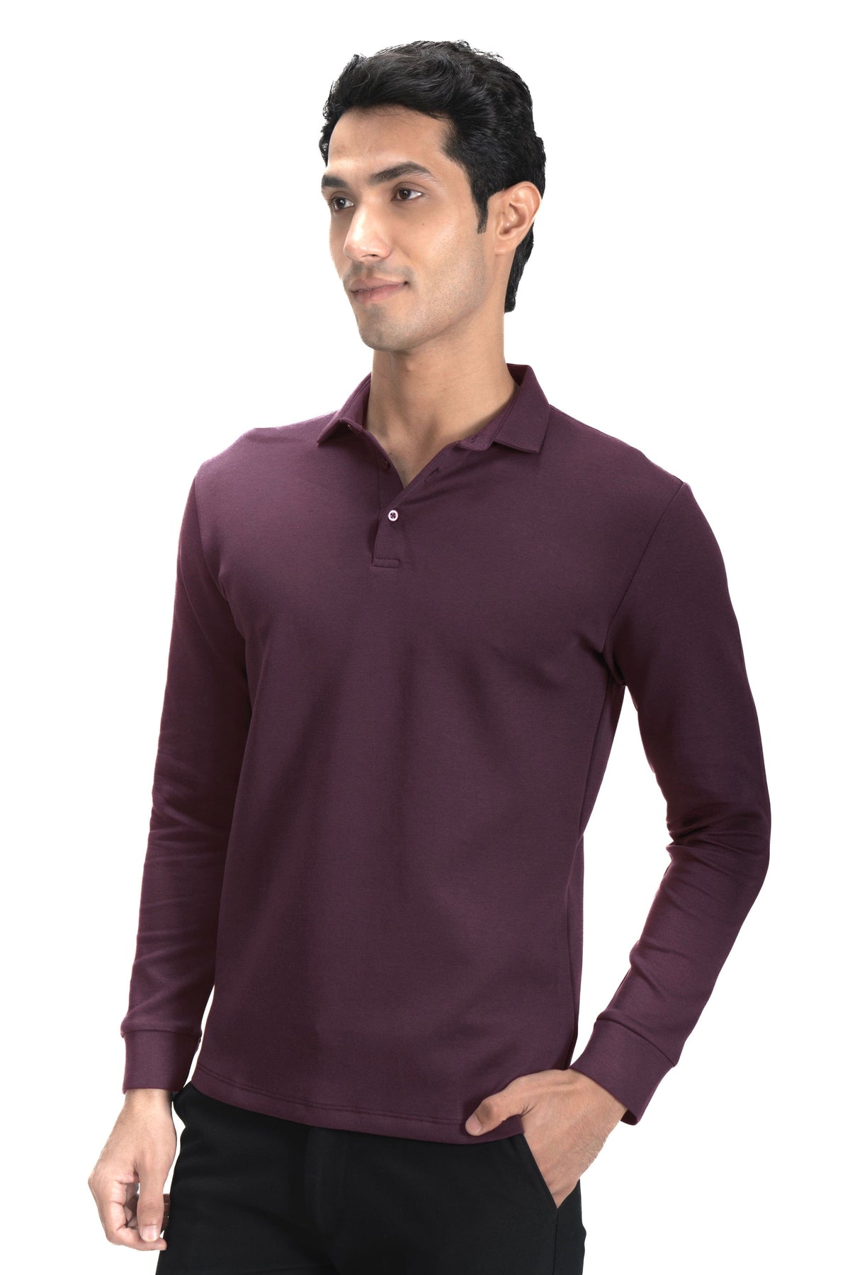 Legacy Polo Sweater - Rich Wine