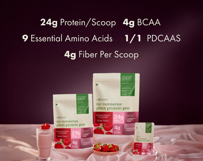 No-Nonsense Plant Protein - Mahabaleshwar Strawberry Pro | COSMIX at Broadway