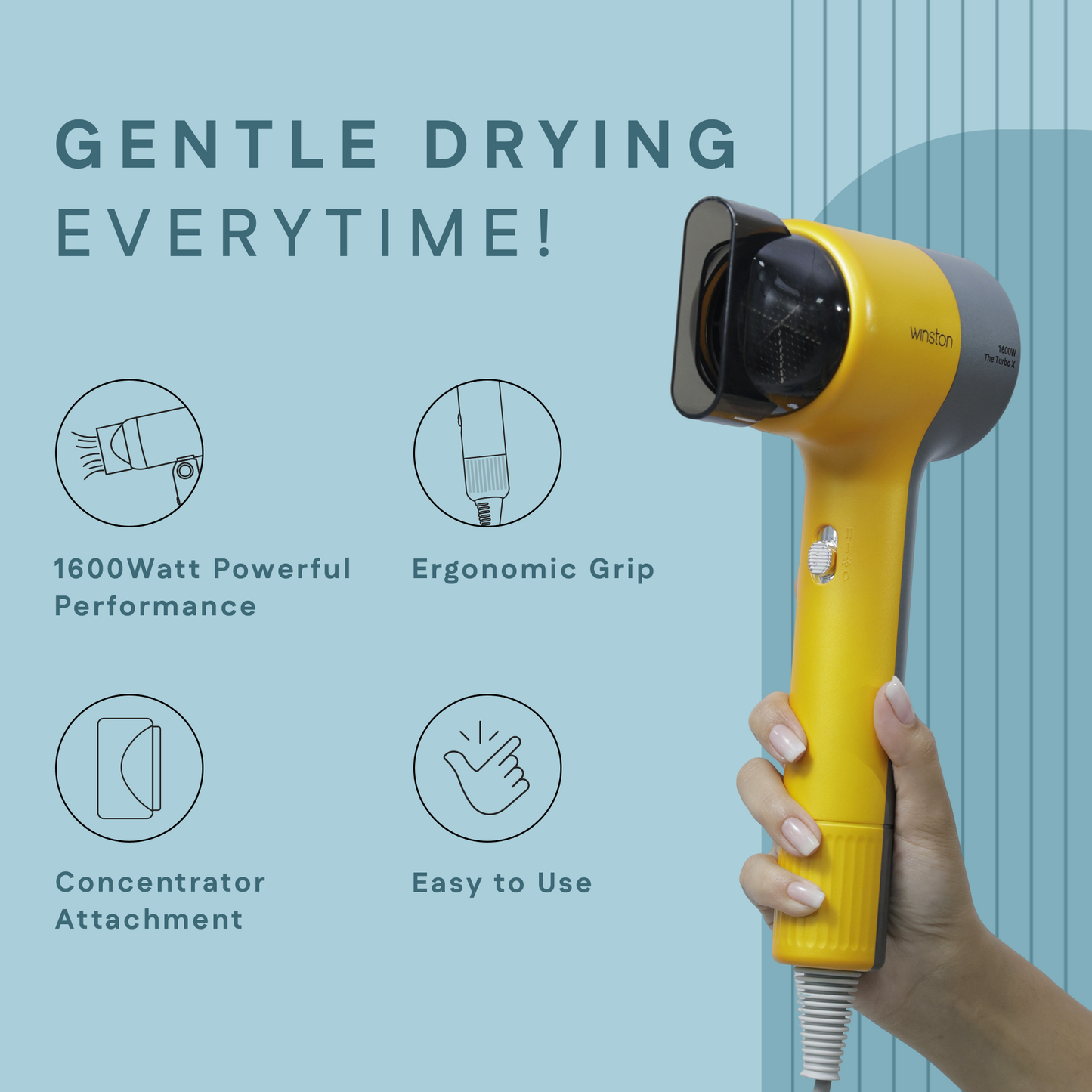 Turbo X 1600 Watt | Ambient Mode Hair Dryer