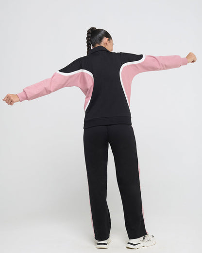 Wave Polo Neck Sweatshirt - 1/4th Zipper | Hunnit at Broadway