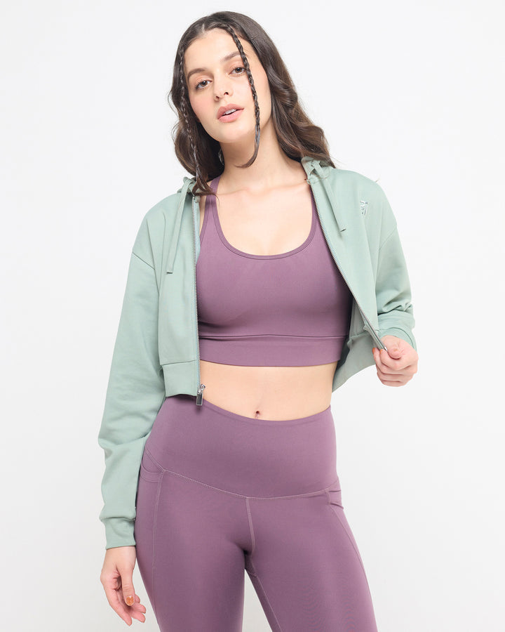 Essential Cropped Jacket | Hunnit at Broadway