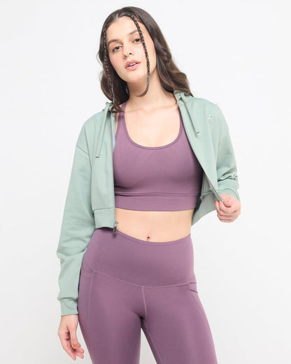 Essential Cropped Jacket | Hunnit at Broadway