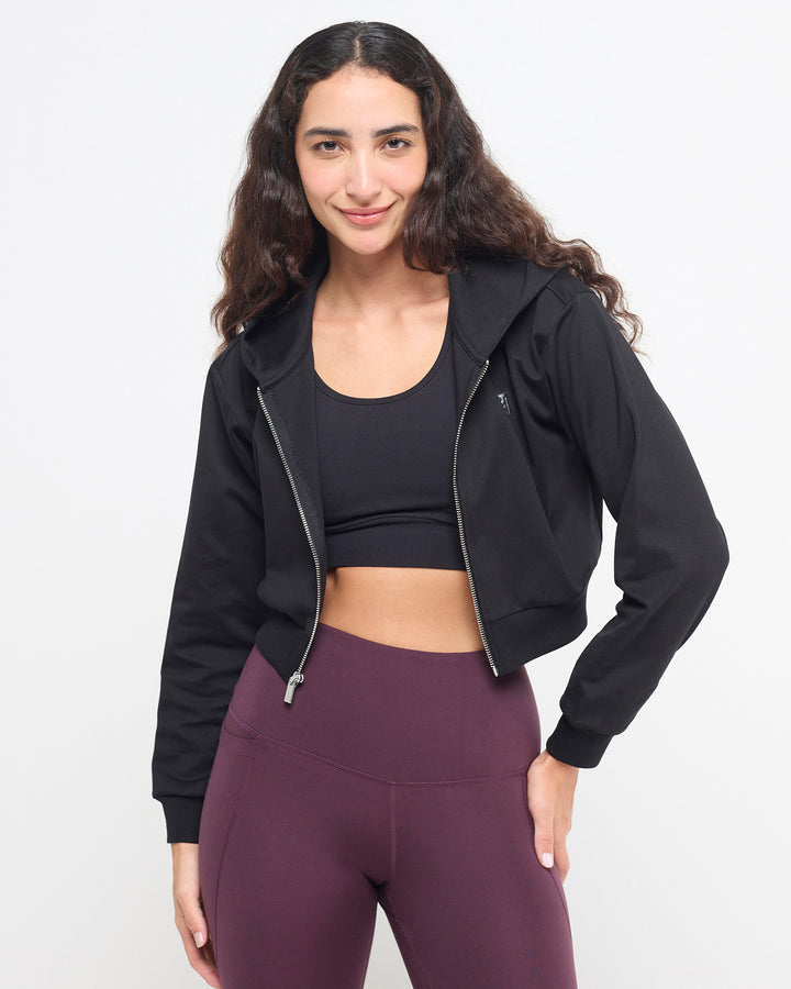 Essential Cropped Jacket | Hunnit at Broadway