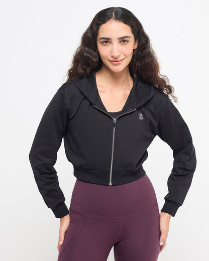 Essential Cropped Jacket | Hunnit at Broadway