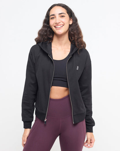 Essential Full Zipper Jacket | Hunnit at Broadway