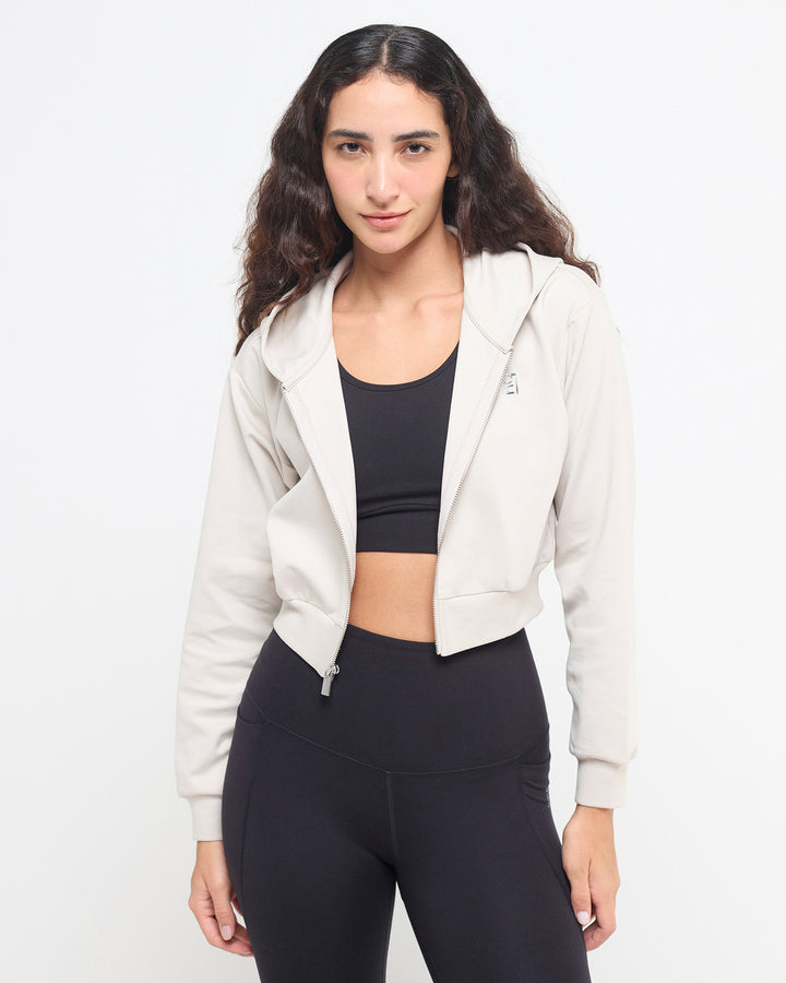 Essential Cropped Jacket | Hunnit at Broadway