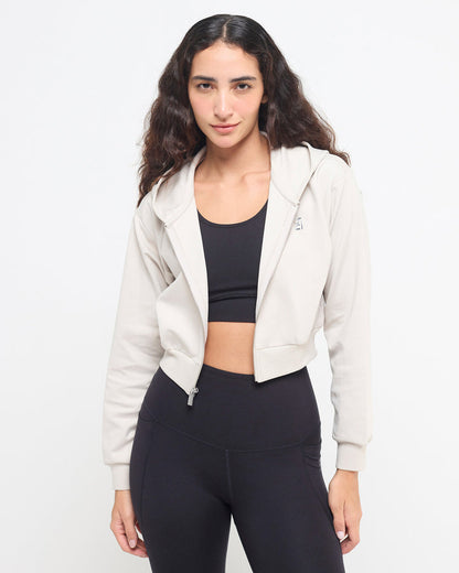Essential Cropped Jacket | Hunnit at Broadway