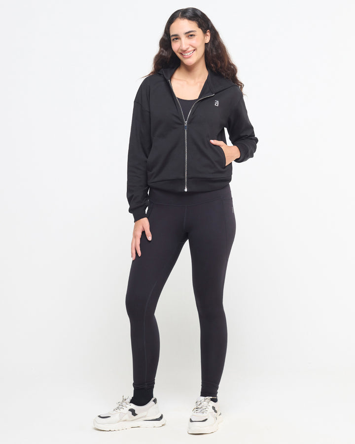 Essential Full Zipper Jacket | Hunnit at Broadway