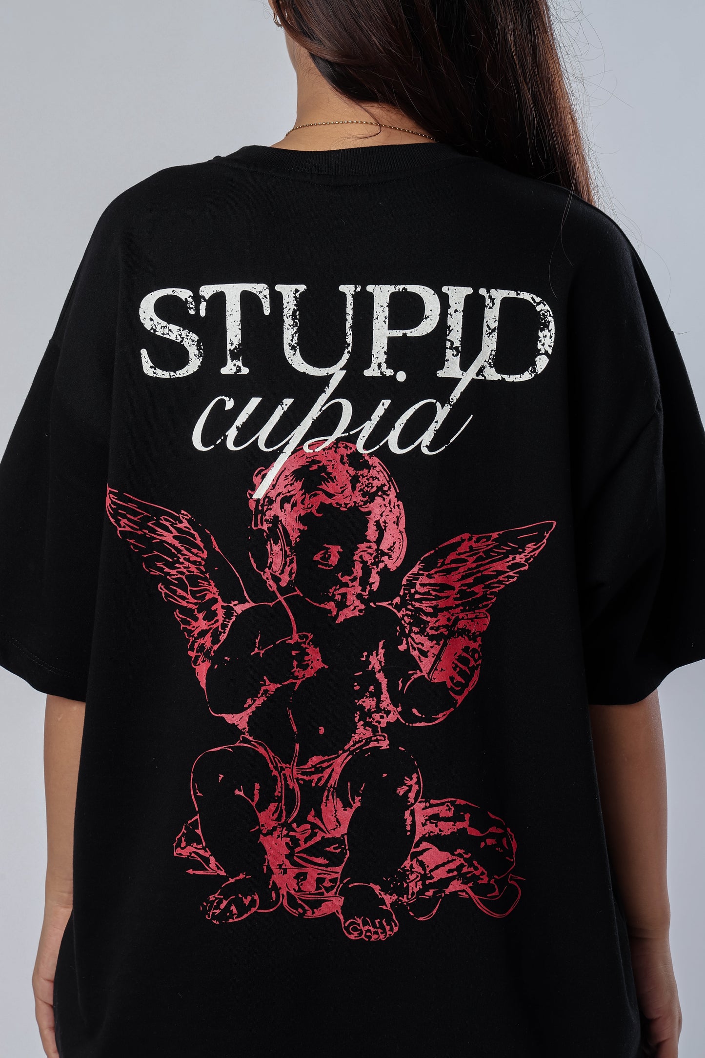 Black Stupid Cupid T-shirt