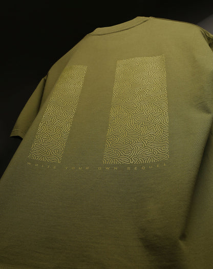 Olive Raasta Indie T-shirt with HD prints in soft French terry fabric