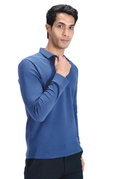 Legacy Polo Sweater - Blue Horizon