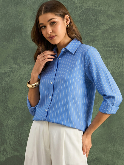 Pure Linen Striped Shirt